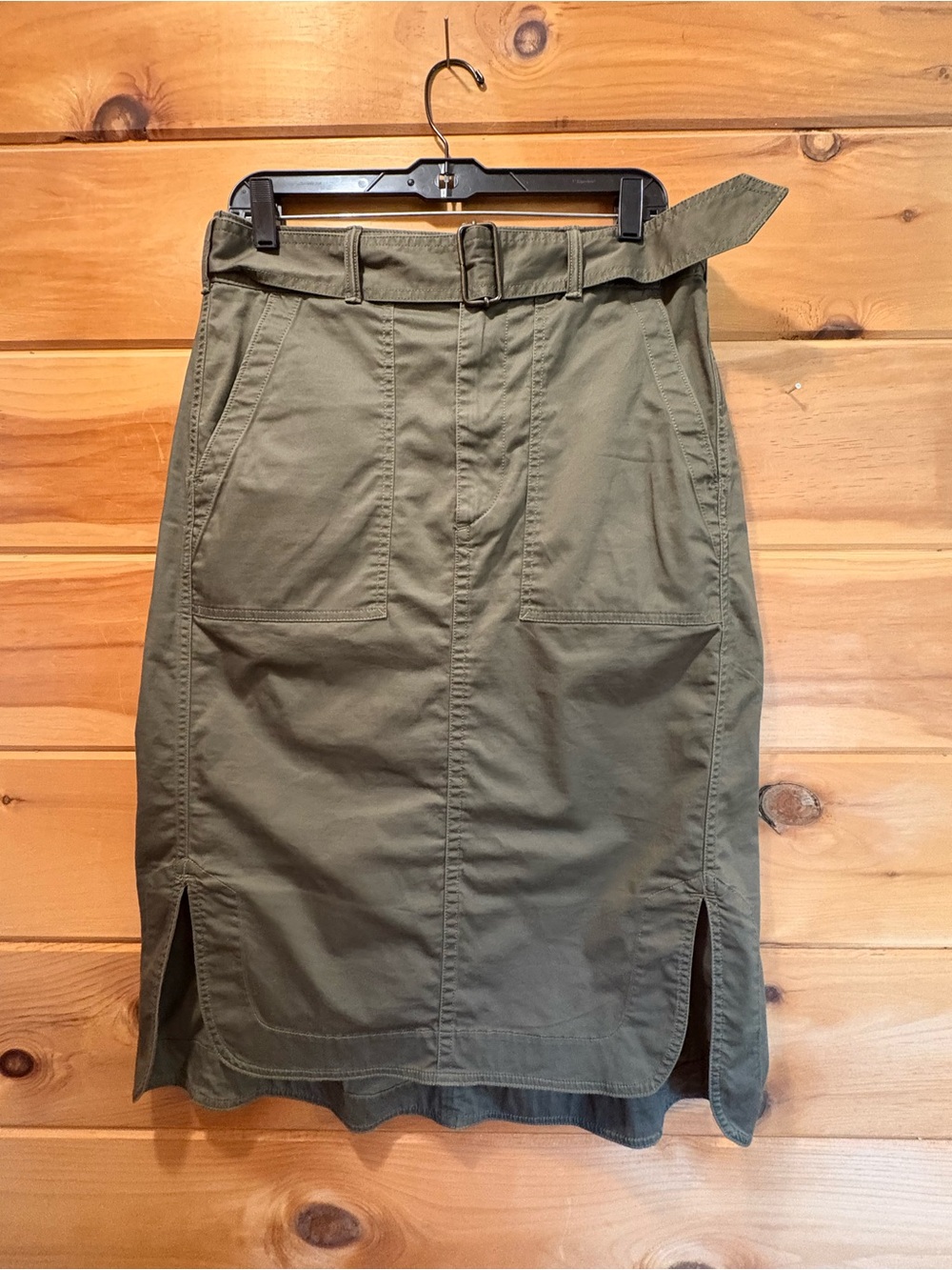 Polo by Ralph Lauren Green Utility Pencil Skirt with Belt size 6